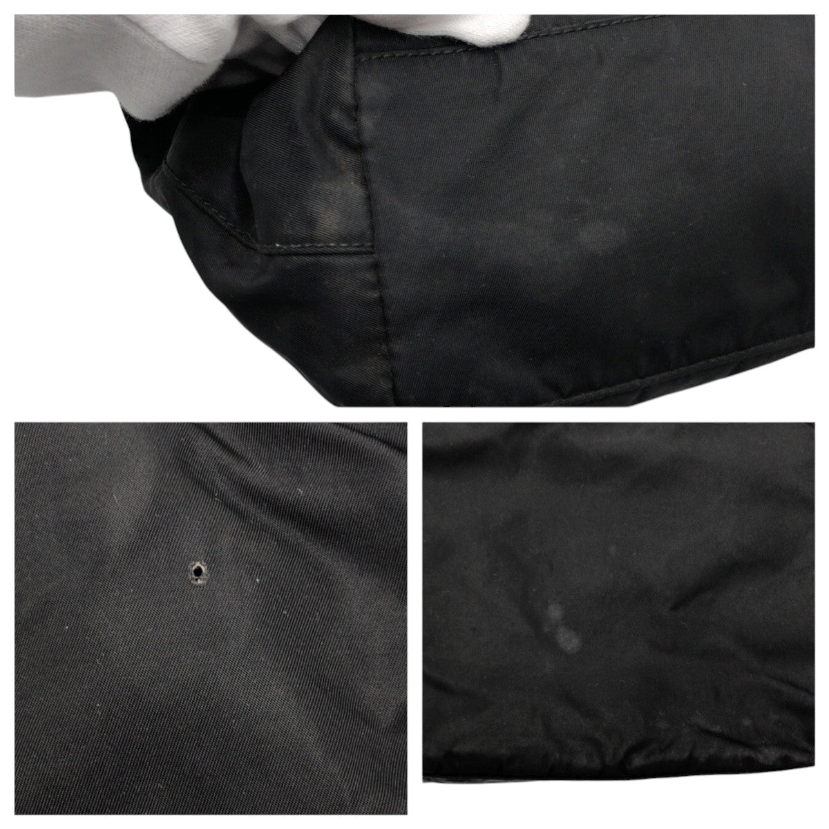 PRADA Tote Bag Nylon black Test Triangular logo