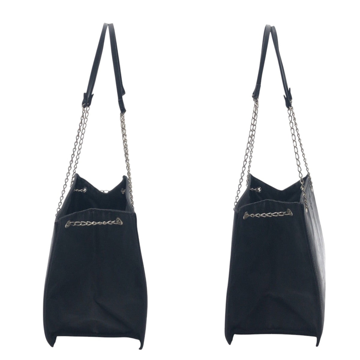 PRADA Handbag leather Black black Handbags, Pochettes, Accessory Pouches Chain pochette Women Used Authentic