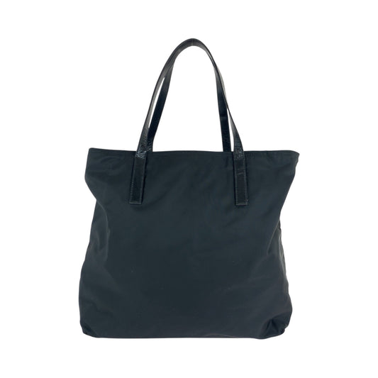 PRADA Tote Bag Nylon black Tote Bag Shoulder Bag Test Triangle With logo Women Used Authentic