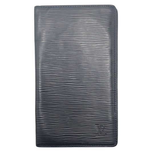 LOUIS VUITTON Long Wallet Purse M63212 Epi Leather Black black Long Wallet Purse Epi Porte Cartes Credit mens Used Authentic