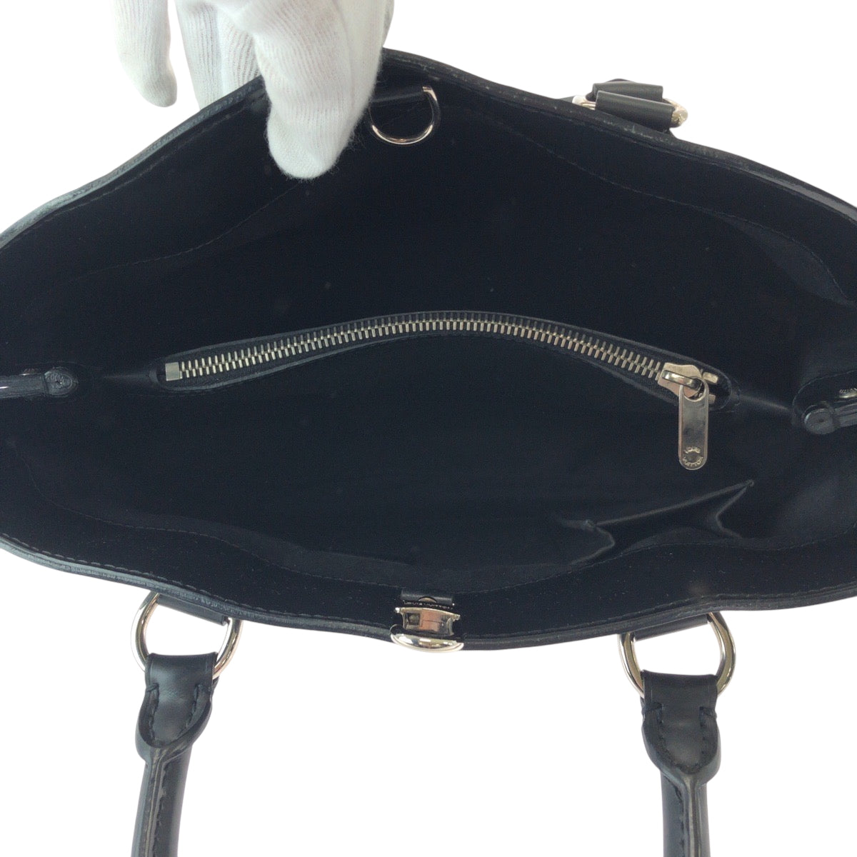 LOUIS VUITTON Handbag M59262 Epi Leather Noir Black SilverMetal Handbag Tote Bag Epi Passy PM Women Used Authentic