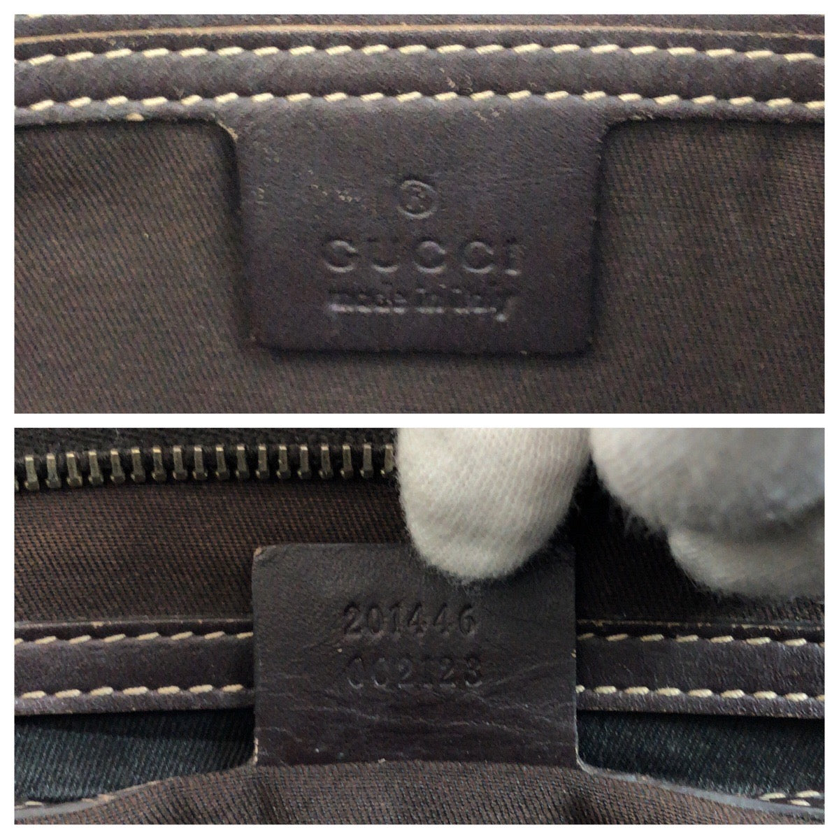 GUCCI Shoulder Bag 201446 GG Supreme Canvas Brown Gold Metal Shoulder Bag Messenger bag mens Used Authentic