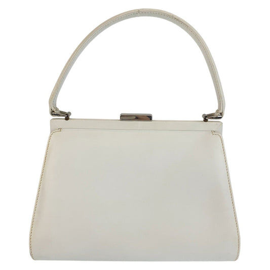 GUCCI Handbag 00020460301 leather White SilverMetal Handbag Women Used Authentic
