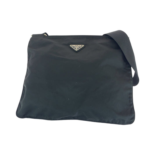PRADA Shoulder Bag VA0053 Nylon black Shoulder Bag Messenger bag Test Triangle With logo mens Used Authentic