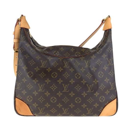 LOUIS VUITTON Shoulder Bag M51260 PVC, Leather Brown Gold Metal Monogram Boulogne35 Women Used Authentic
