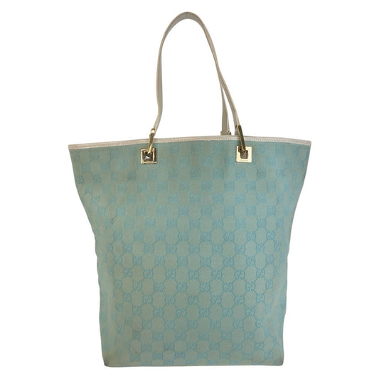 GUCCI Tote Bag 002 1098 GG canvas, leather Mint Green Gold Metal Tote Bag Shoulder Bag Women Used Authentic