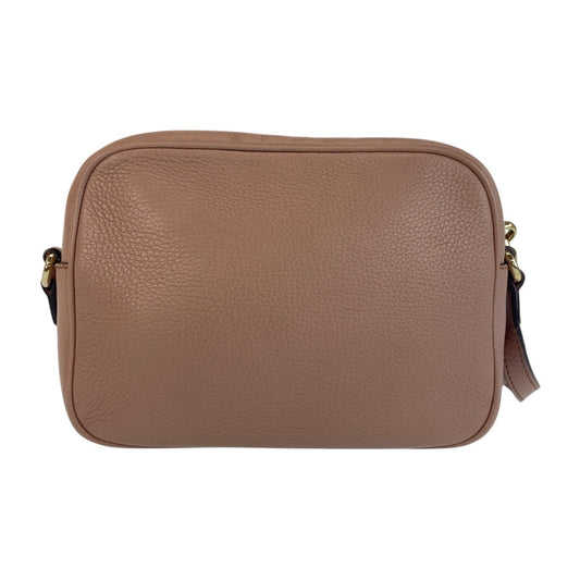 GUCCI Shoulder Bag 303364 leather Pink Beige Gold Metal Shoulder Bag pochette Soho Women Used Authentic