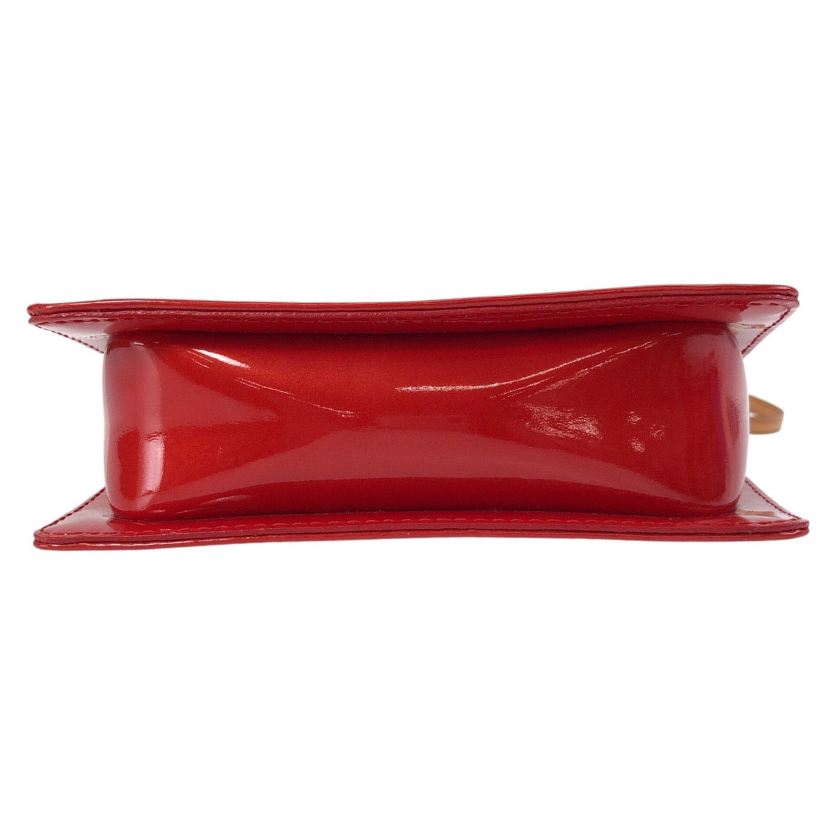 LOUIS VUITTON Shoulder Bag M91137 enamel Red Monogram Vernis Motto Women Used Authentic