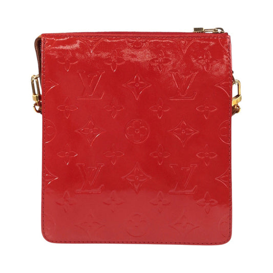 LOUIS VUITTON Shoulder Bag M91137 enamel Red Monogram Vernis Motto Women Used Authentic