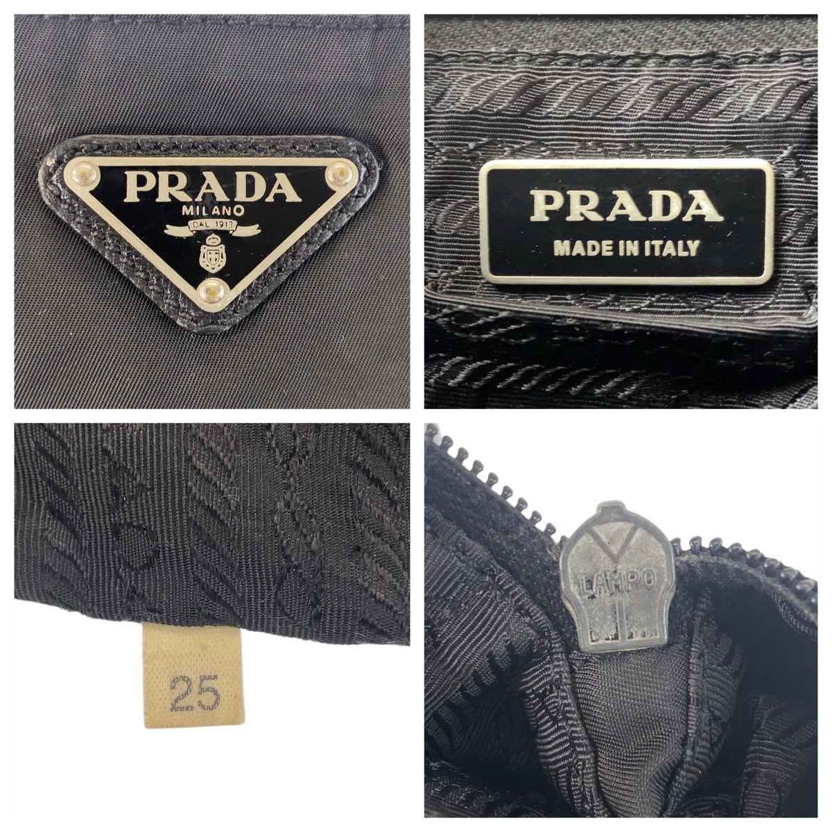 PRADA Shoulder Bag Nylon black Shoulder Bag Messenger bag Test Triangle With logo Women Used Authentic