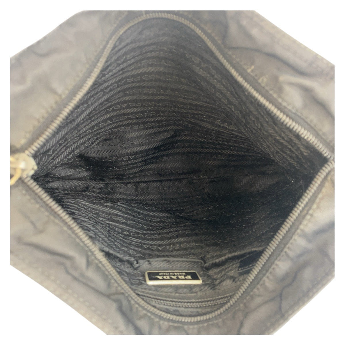 PRADA Shoulder Bag Nylon black Shoulder Bag Messenger bag Test Triangle With logo Women Used Authentic