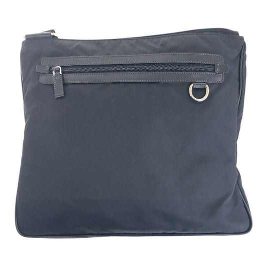 PRADA Shoulder Bag Nylon black Shoulder Bag Messenger bag Test Triangle With logo Women Used Authentic