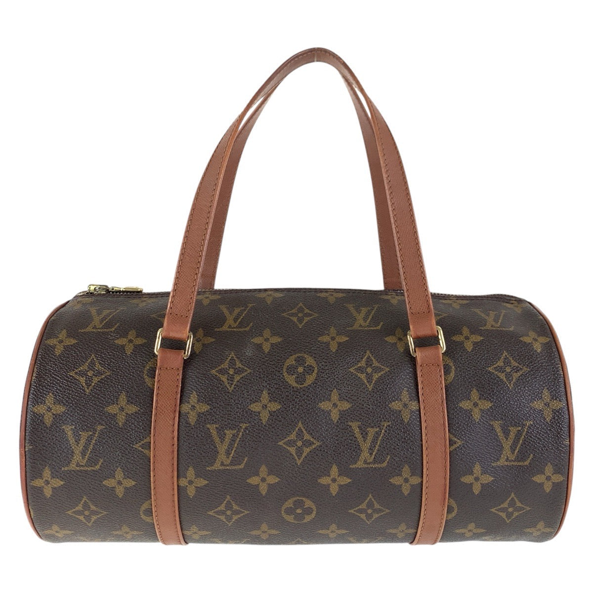 LOUIS VUITTON Handbag M51365 PVC, Leather Brown Gold Metal Handbags Mini Boston Duffel bag Papillon30 Women Used Authentic