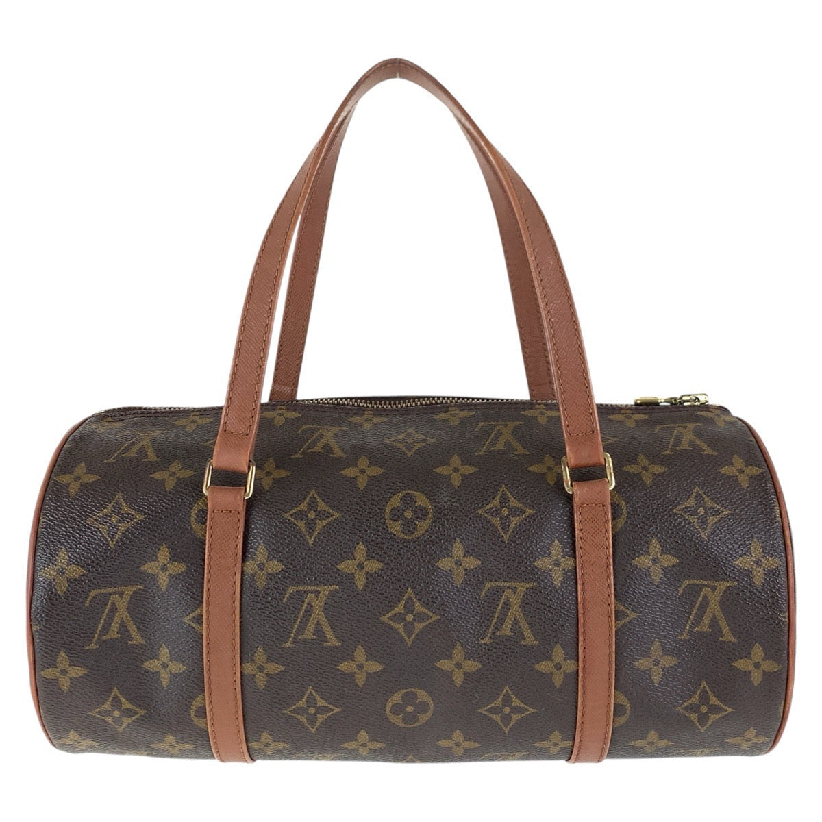 LOUIS VUITTON Handbag M51365 PVC, Leather Brown Gold Metal Handbags Mini Boston Duffel bag Papillon30 Women Used Authentic