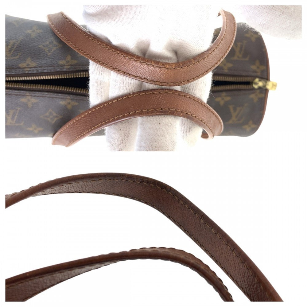 LOUIS VUITTON Handbag M51365 PVC, Leather Brown Gold Metal Handbags Mini Boston Duffel bag Papillon30 Women Used Authentic