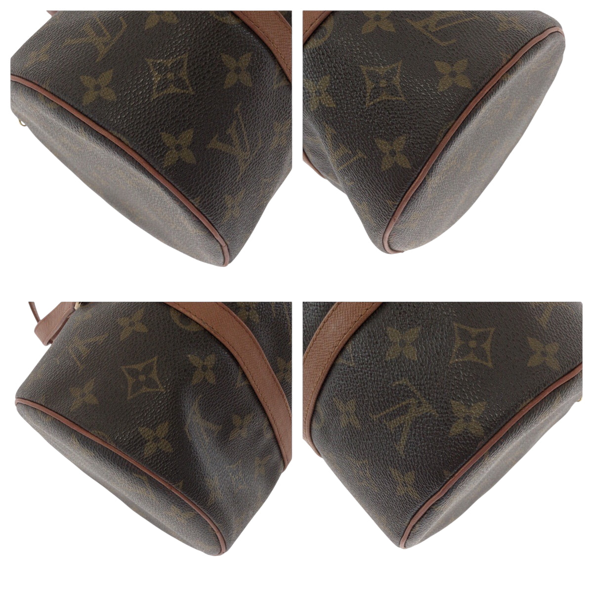 LOUIS VUITTON Handbag M51385 PVC Brown Mini Boston Duffel bag handbag Monogram Papillon 30 Women Used Authentic