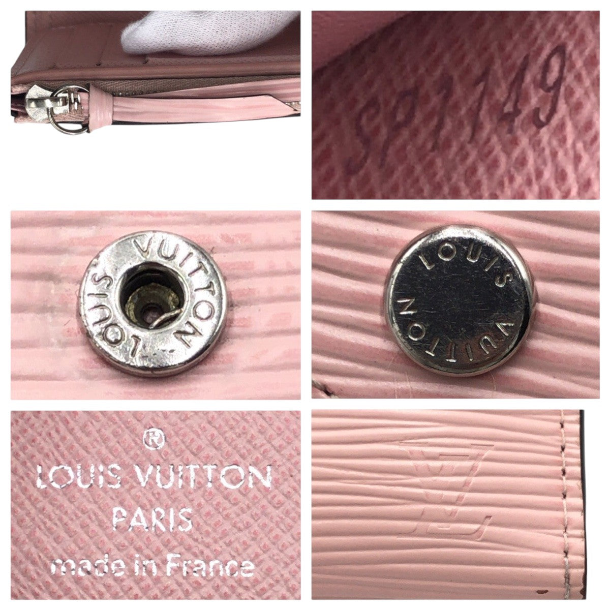 LOUIS VUITTON Tri-fold wallet M62946 Epi Leather Pink Rose Ballerine Tri-fold Wallet Folded Wallet Compact Wallet Epi Portefeuille Victorine Women Used Authentic
