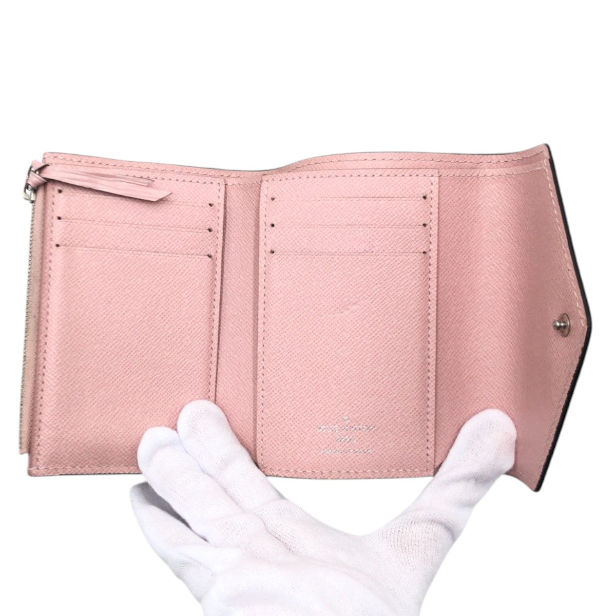 LOUIS VUITTON Tri-fold wallet M62946 Epi Leather Pink Rose Ballerine Tri-fold Wallet Folded Wallet Compact Wallet Epi Portefeuille Victorine Women Used Authentic