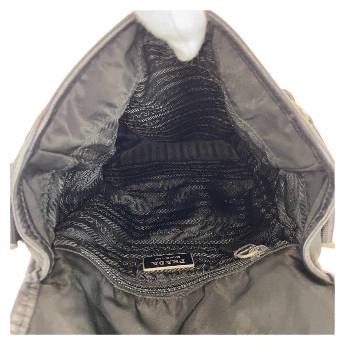 PRADA Shoulder Bag Nylon Black SilverMetal Shoulder Bag pochette Test Triangle With logo Women(Unisex) Used Authentic