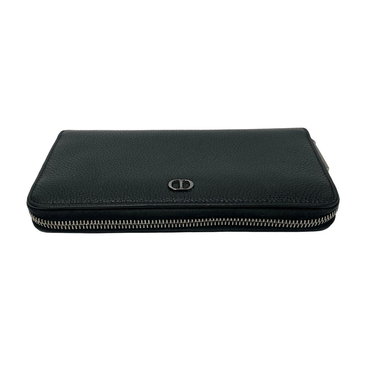 Dior Long Wallet Purse leather black