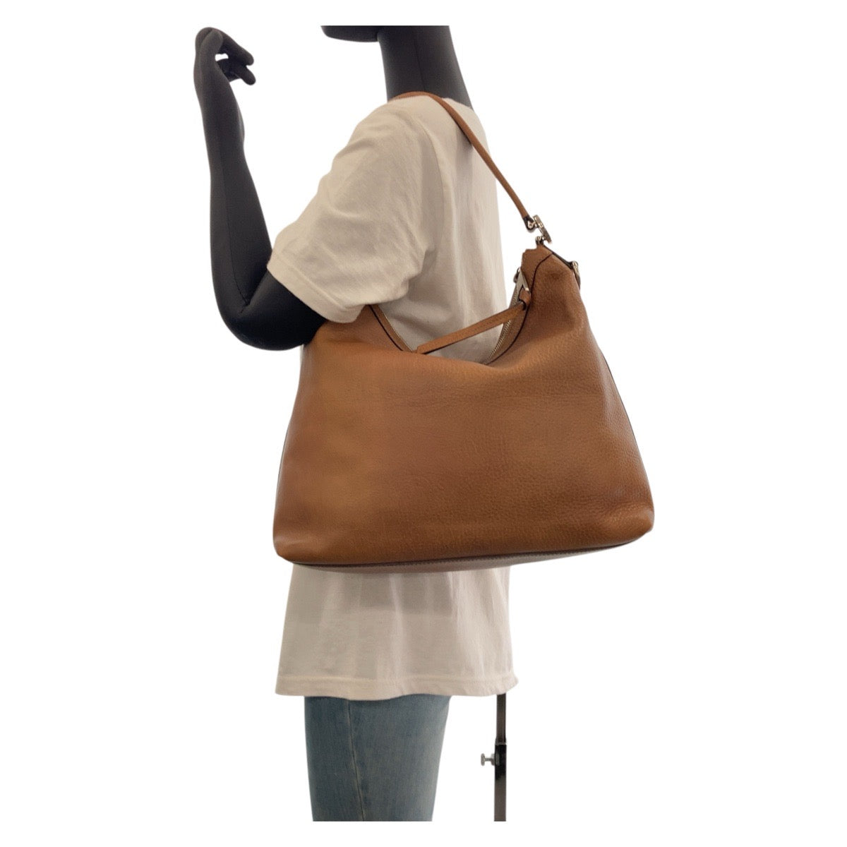 GUCCI Shoulder Bag 326514 leather Brown Silver Metal Shoulder Bag Pochette 2way Interlocking Women Used Authentic