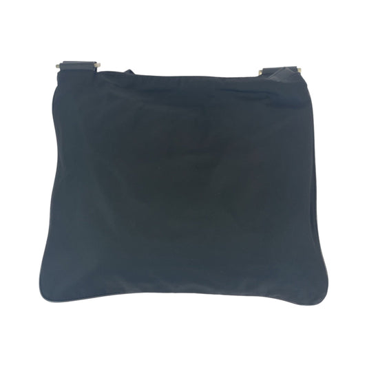 PRADA Shoulder Bag Nylon Black SilverMetal Test Triangle With logo