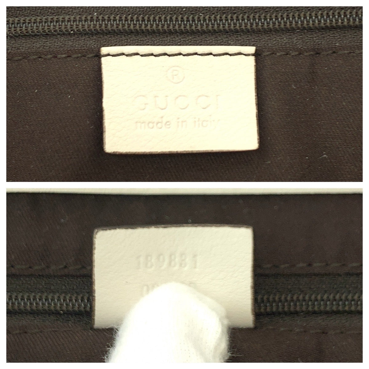 GUCCI Tote Bag 189831 GG canvas Beige White Gold Metal Tote Bag Handbag Shoulder Bag Abbey Women Used Authentic