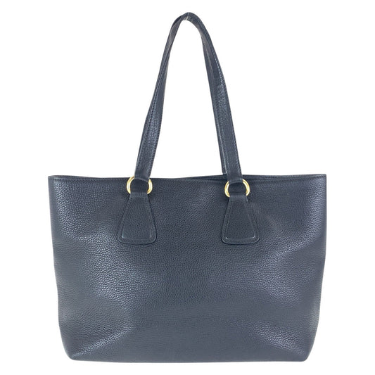 PRADA Tote Bag leather Black GoldMetal