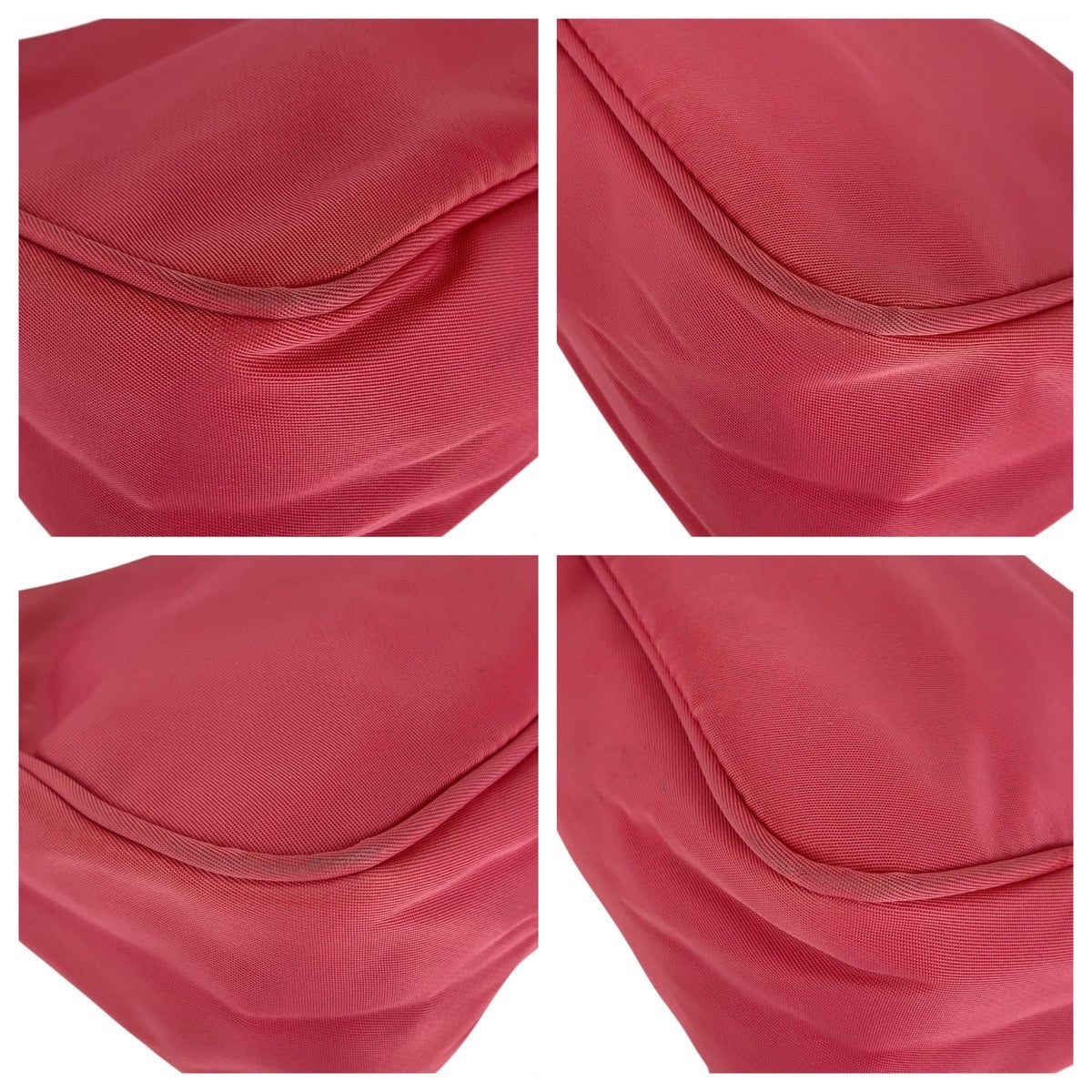 PRADA Handbag Nylon pink Handbag accessory pouch Test Triangle With logo Women Used Authentic