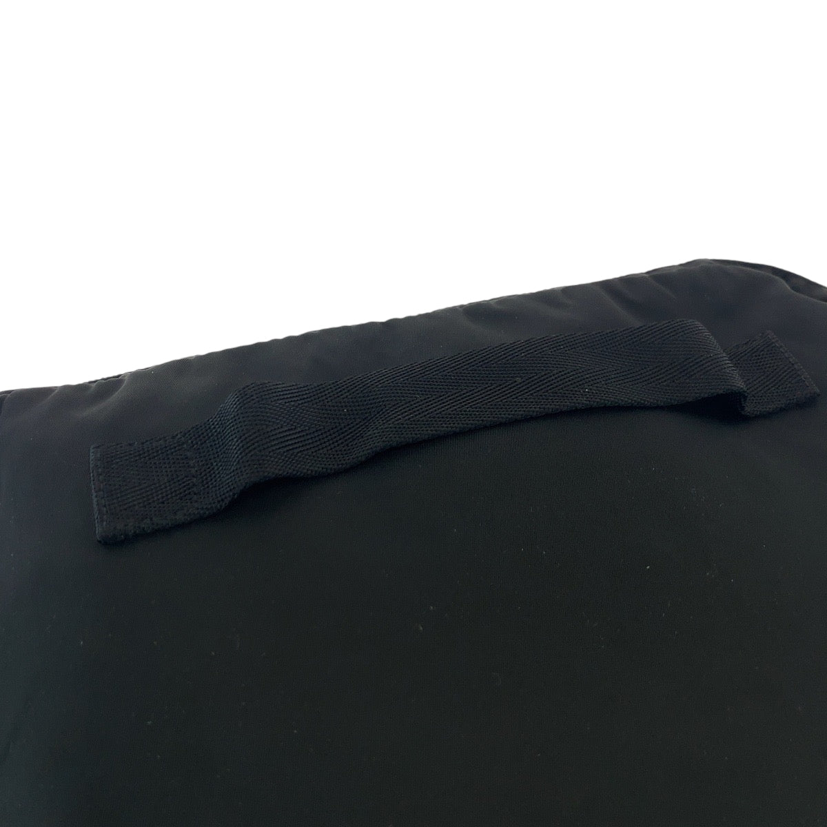PRADA Clutch bag Nylon Black SilverMetal Clutch bag PC case Test Triangle With logo Women Used Authentic