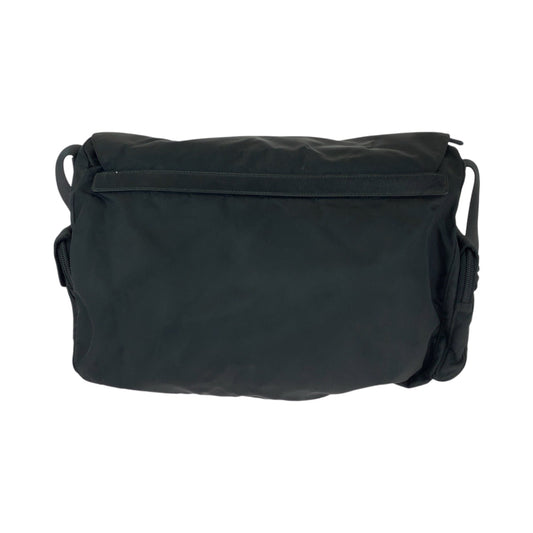 PRADA Shoulder Bag BT0643 Nylon Black SilverMetal Shoulder Bag Messenger bag Test Triangle With logo mens Used Authentic