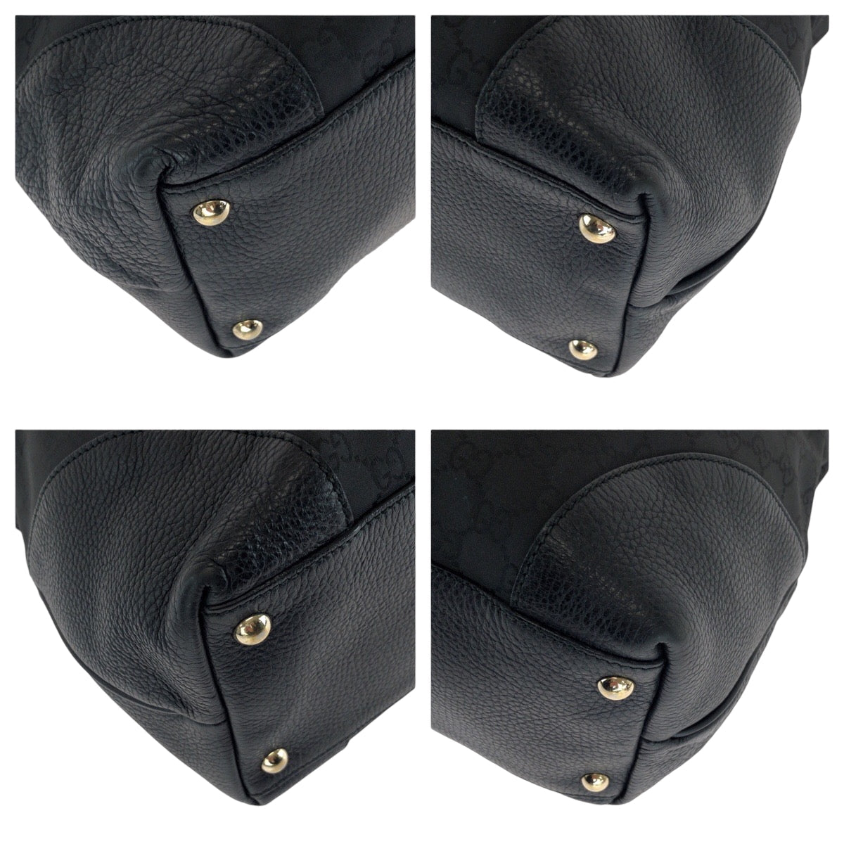 GUCCI Tote Bag 263345 Nylon black Tote Bag handbag Women Used Authentic