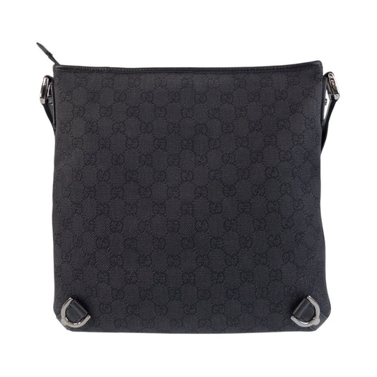 GUCCI Shoulder Bag 268642 GG canvas, leather Black SilverMetal Shoulder Bag Messenger bag Abbey Women Used Authentic