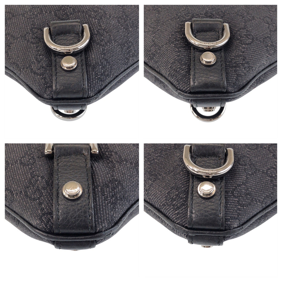 GUCCI Shoulder Bag 268642 GG canvas, leather Black SilverMetal Shoulder Bag Messenger bag Abbey Women Used Authentic
