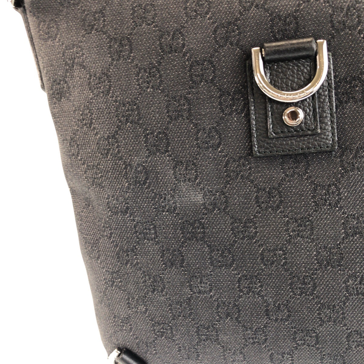 GUCCI Shoulder Bag 268642 GG canvas, leather Black SilverMetal Shoulder Bag Messenger bag Abbey Women Used Authentic