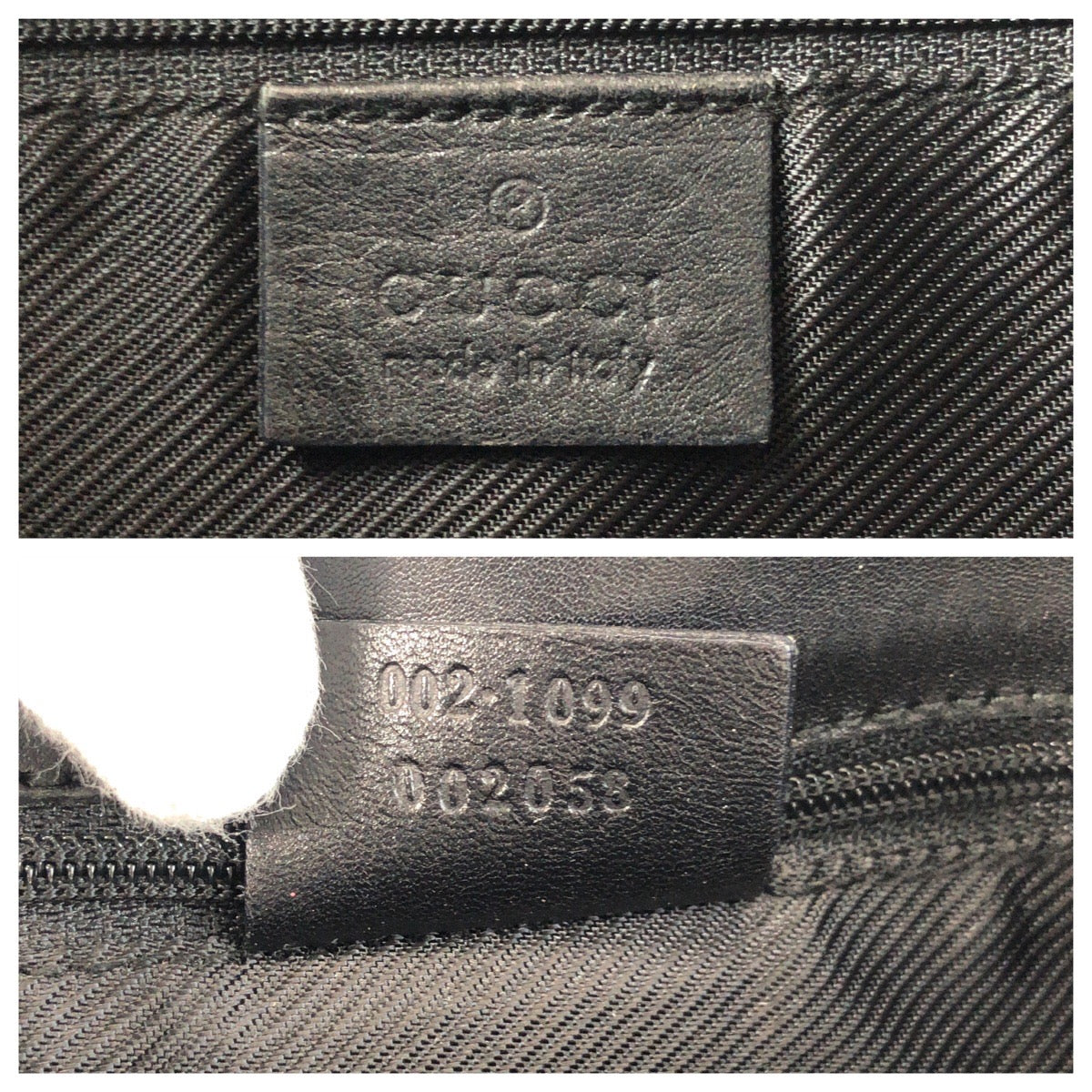 GUCCI Tote Bag 002 1099 GG canvas, leather Beige Black Gold Metal Tote Bag Shoulder Bag Women Used Authentic