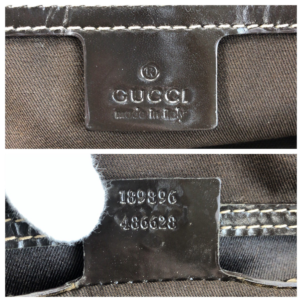 GUCCI Tote Bag 189896 GG Supreme canvas, leather Beige Brown Gold Metal Tote Bag Shoulder Bag Women Used Authentic