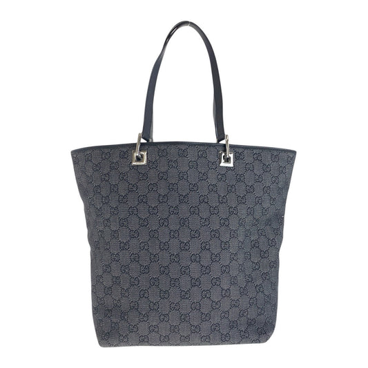 GUCCI Tote Bag 31243 GG canvas, leather black Tote Bag Shoulder Bag Women Used Authentic