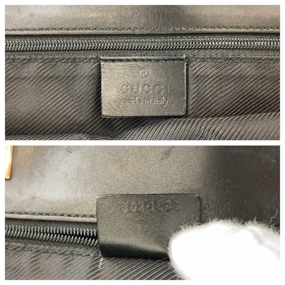 GUCCI Tote Bag 002 1098 GG canvas, leather Black GoldMetal Tote Bag Shoulder Bag Women Used Authentic