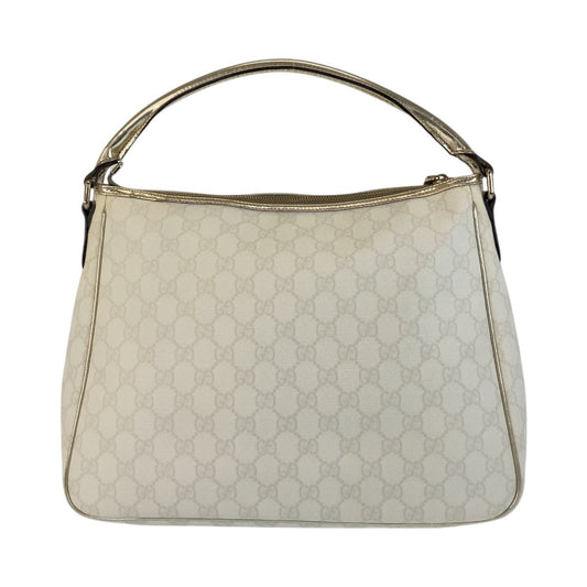 GUCCI Handbag 189898 GG Supreme Canvas white Handbag Women Used Authentic