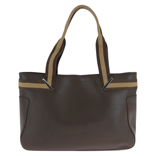GUCCI Tote Bag 002 1135 leather Brown Tote Bag Shoulder Bag Sherry line Women Used Authentic