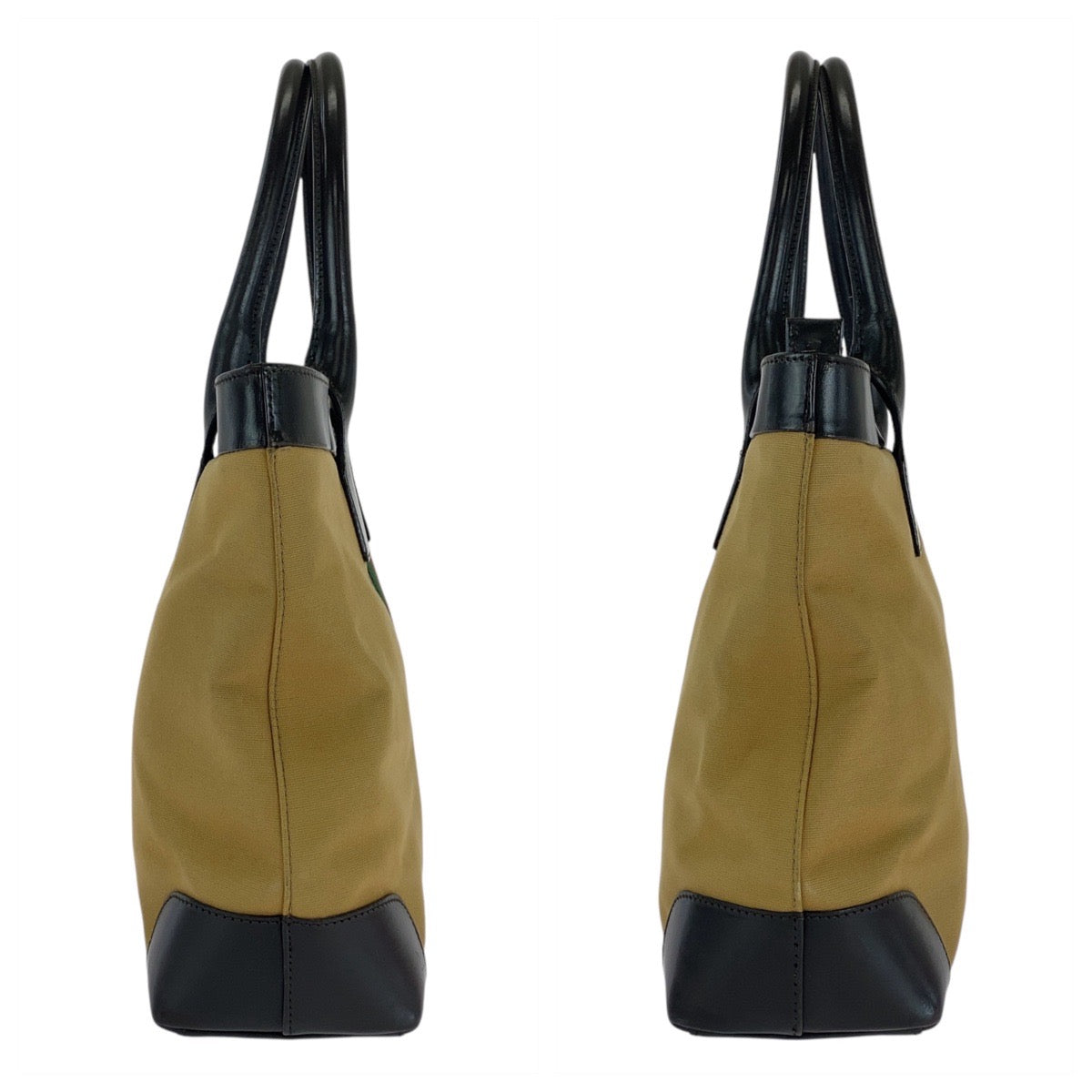 GUCCI Tote Bag 002 1119 Canvas, Leather beige Tote Bag Shoulder Bag Sherry line Women Used Authentic