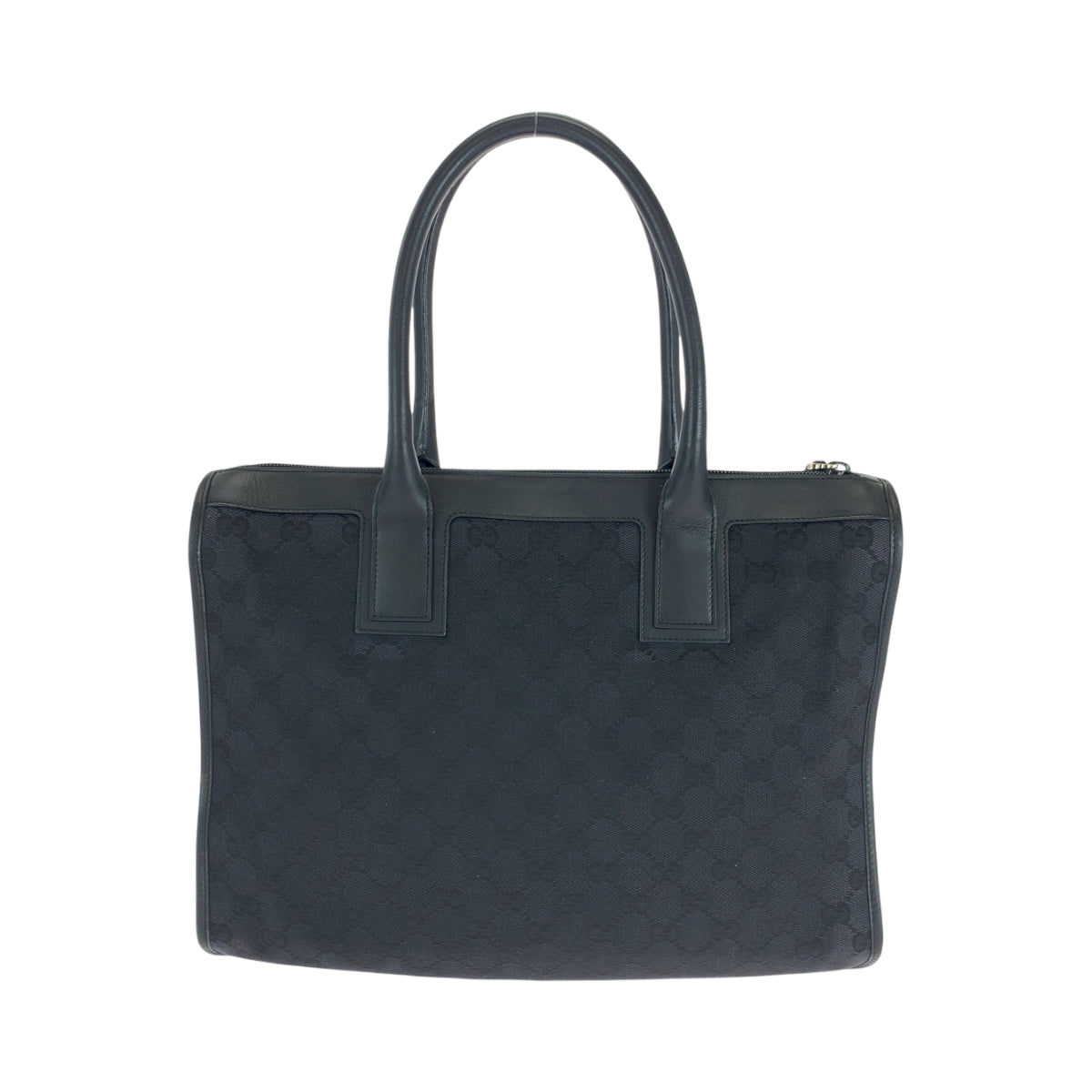 GUCCI Handbag 000 0854 GG canvas Black SilverMetal Handbag Shoulder Bag Women Used Authentic