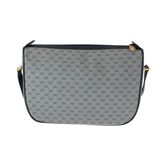 GUCCI Shoulder Bag 89 02 077 GG Supreme Canvas gray Shoulder Bag pochette Old Gucci Women Used Authentic