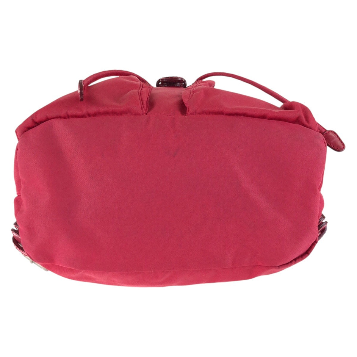 PRADA Backpack Nylon, Leather Red Backpacks & Daypacks Backpacks Test Triangle With logo Women Used Authentic