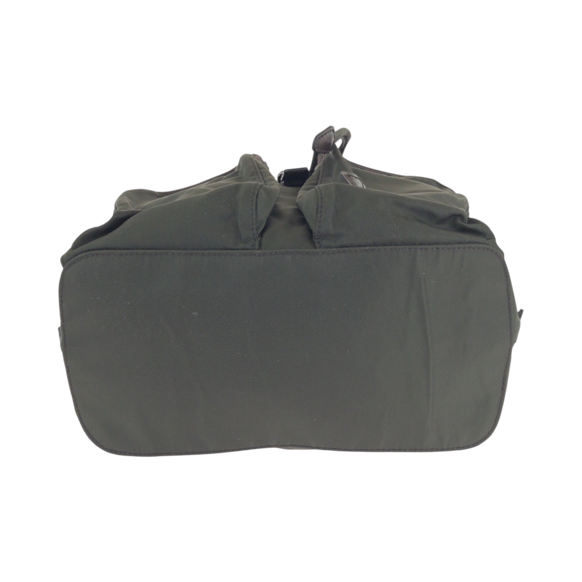 PRADA Backpack Nylon green Backpack Backpack Test Triangle With logo Women Used Authentic