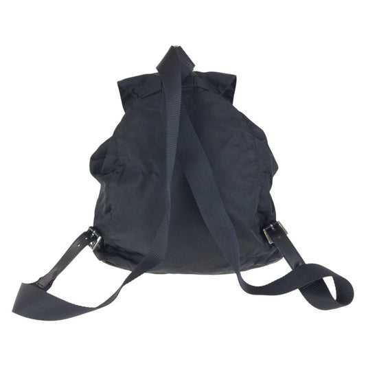 PRADA Backpack Nylon, Leather black Backpacks & Daypacks Backpacks Test Triangle With logo Women Used Authentic