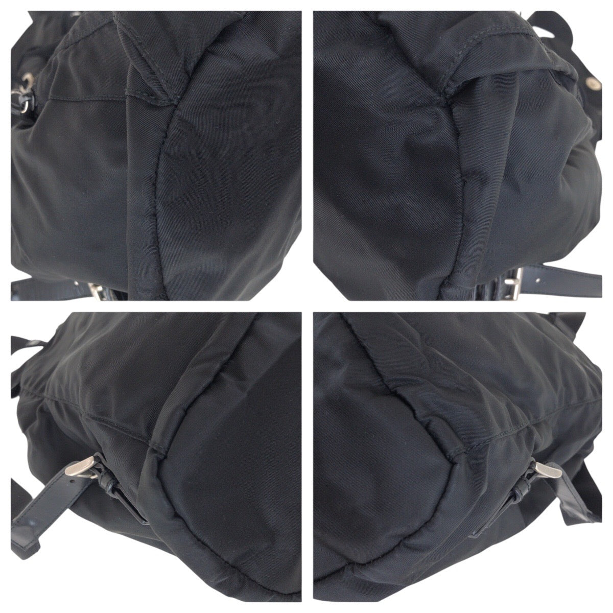 PRADA Backpack Nylon, Leather black Backpacks & Daypacks Backpacks Test Triangle With logo Women Used Authentic