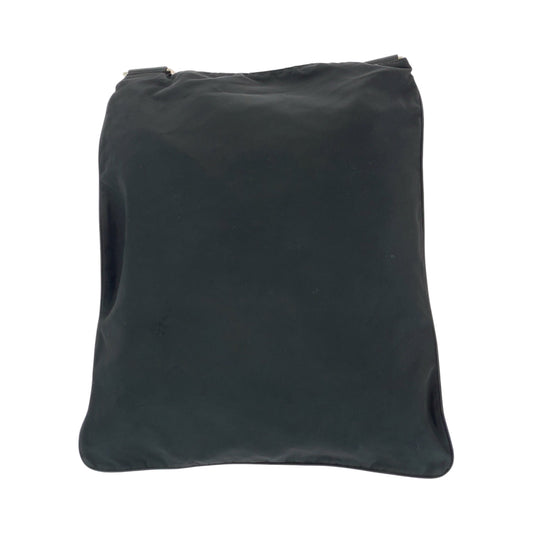 PRADA Shoulder Bag Nylon Black SilverMetal Test Triangle With logo