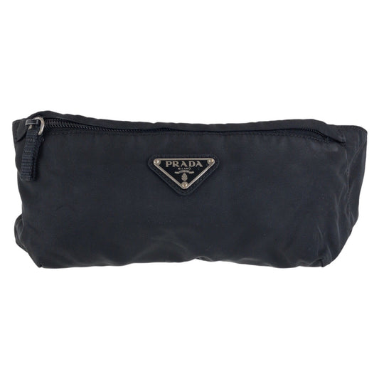 PRADA Waist bag Nylon black Sling bag Test Triangle With logo Women Used Authentic